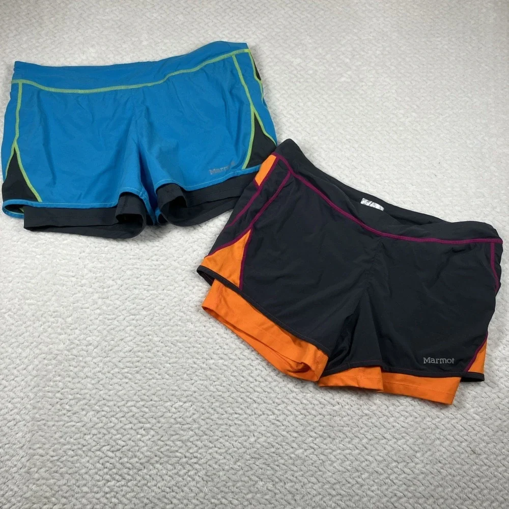 Lot of 2‎ Marmot Shorts Women Lightweight Workout Casual Running Stretch Medium
